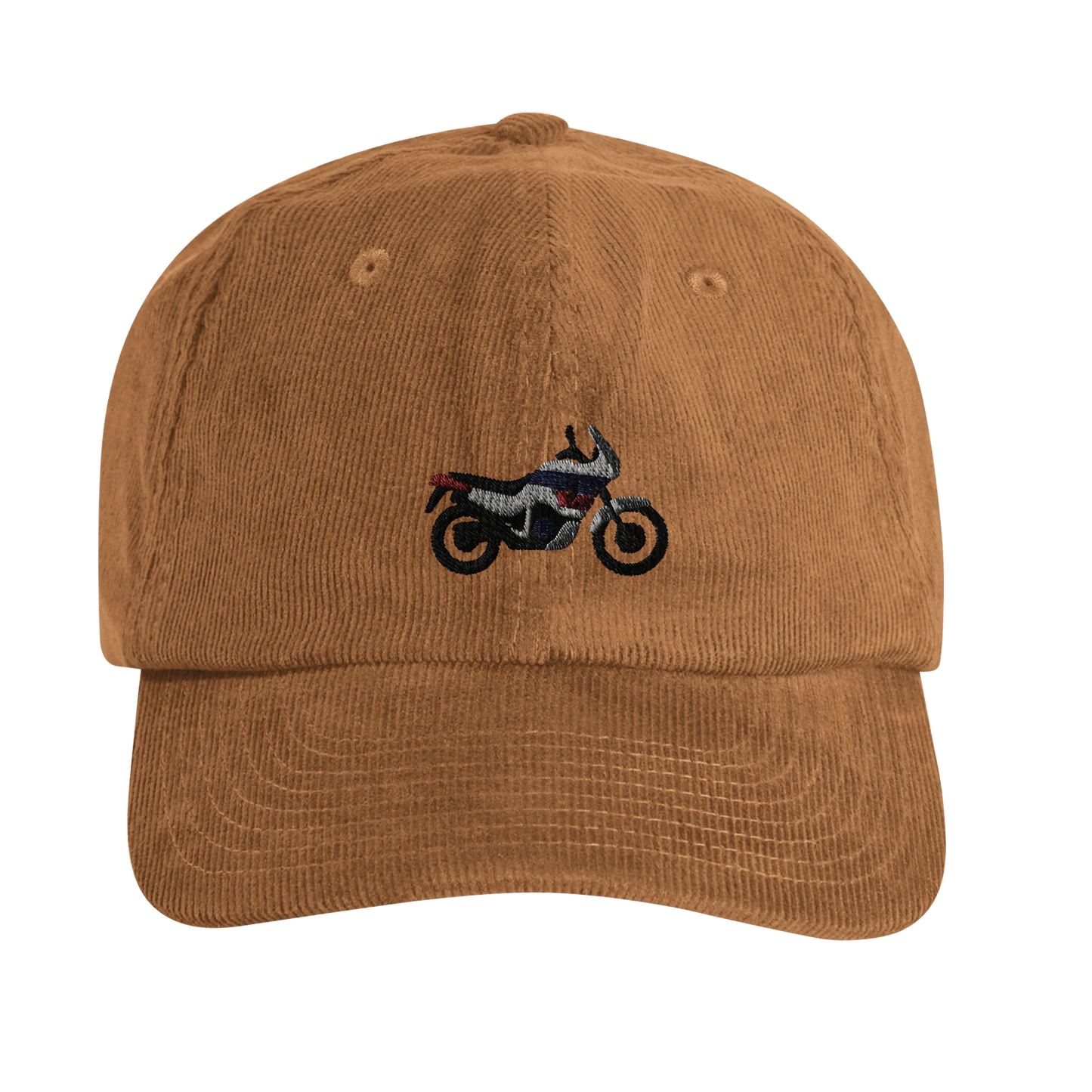 Casquette Africa Twin brodée en velours côtelé - vue de face