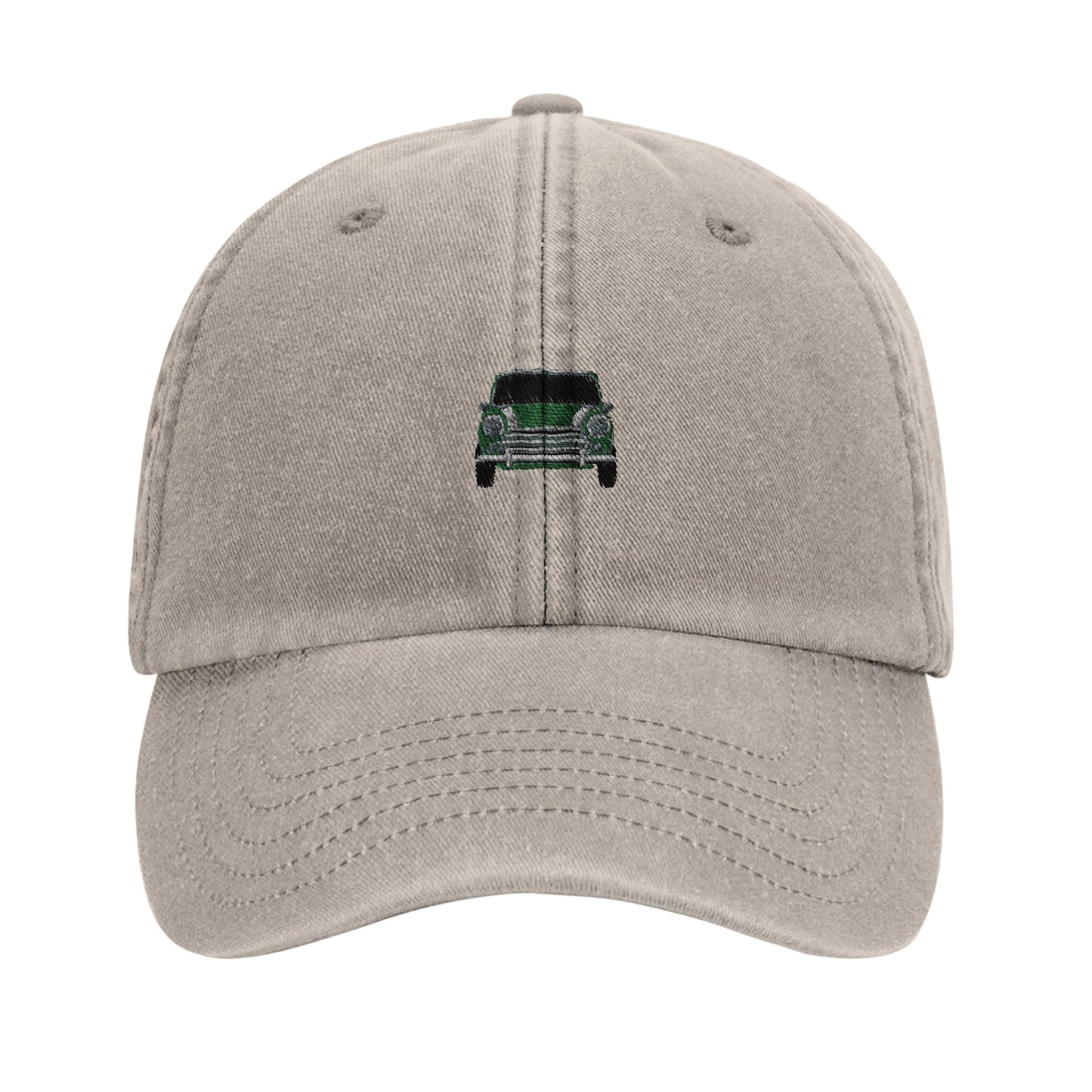 Casquette brodée Mini Cooper verte - la voiture de collection 