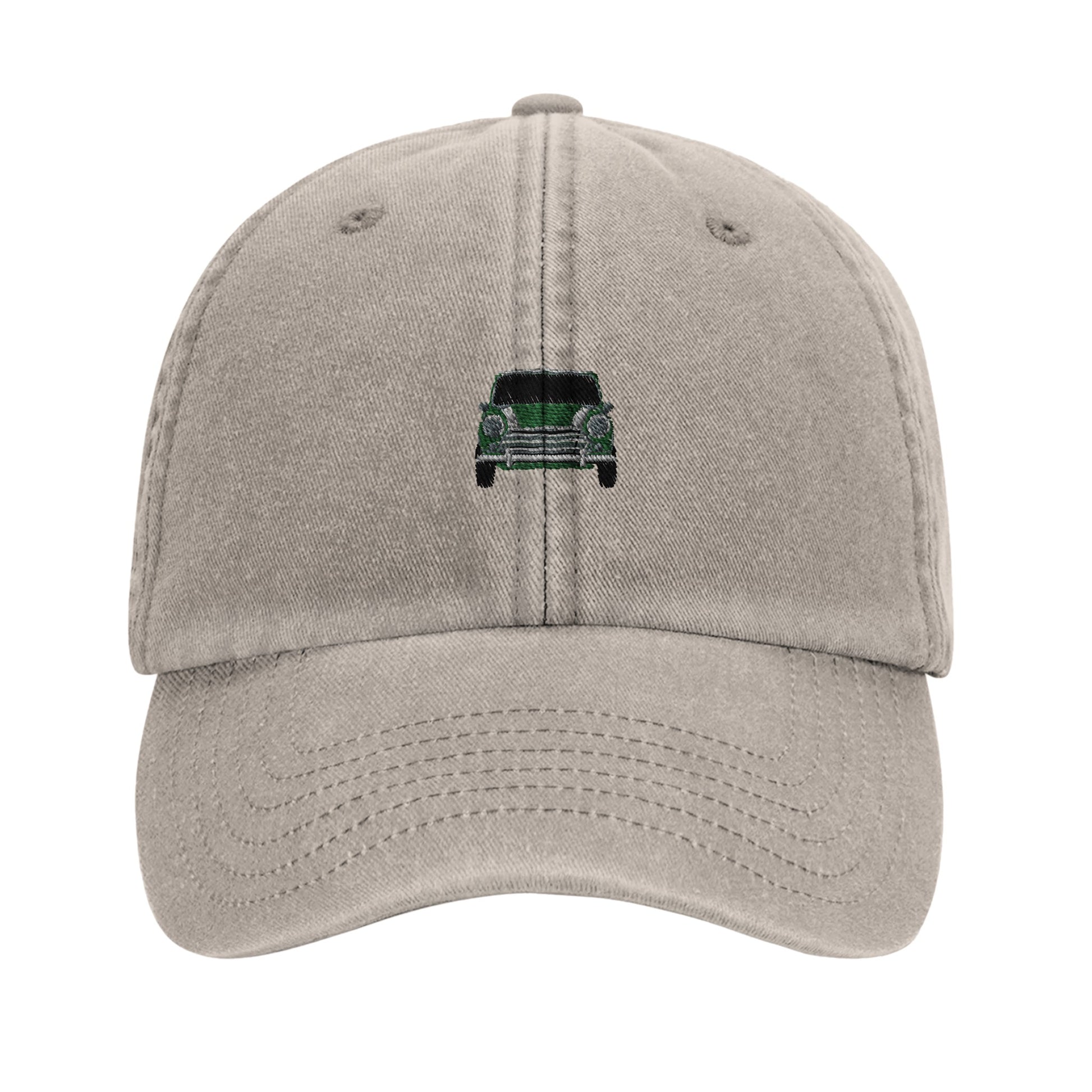 Casquette brodée Mini Cooper verte - la voiture de collection 